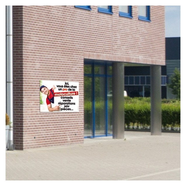 Panneau aluminium Ici vous êtes chez un pro...80X60 cm Panneau aluminium Ici vous êtes chez un pro...80X60 cm