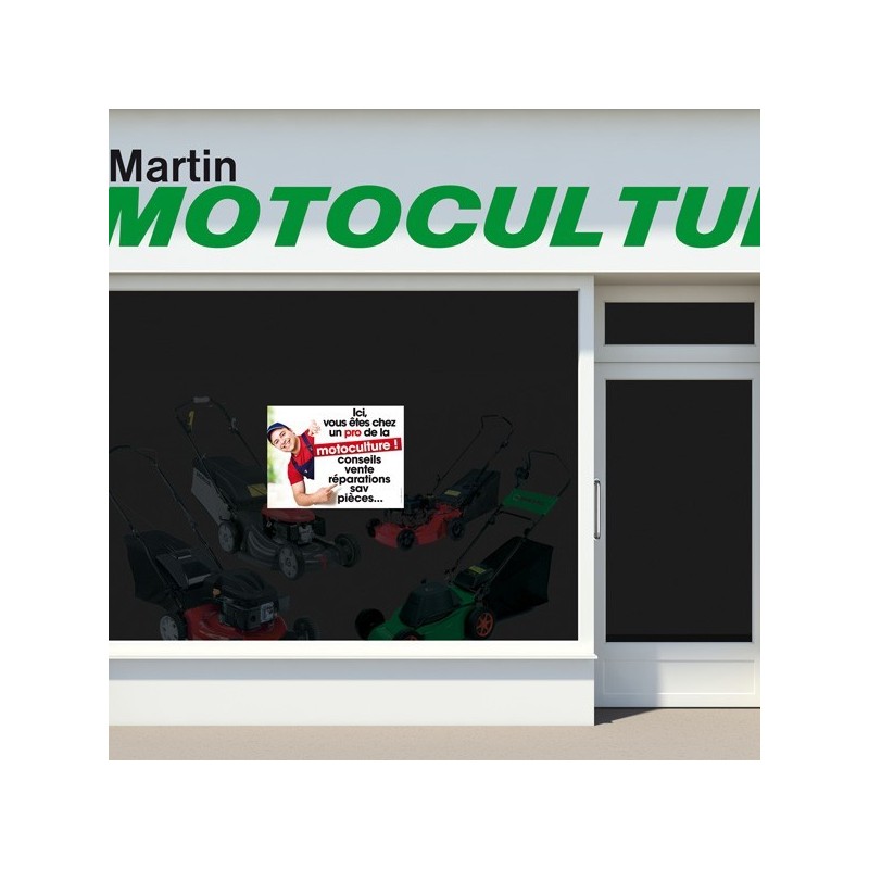 Panneau aluminium Ici vous êtes chez un pro...60X40 cm