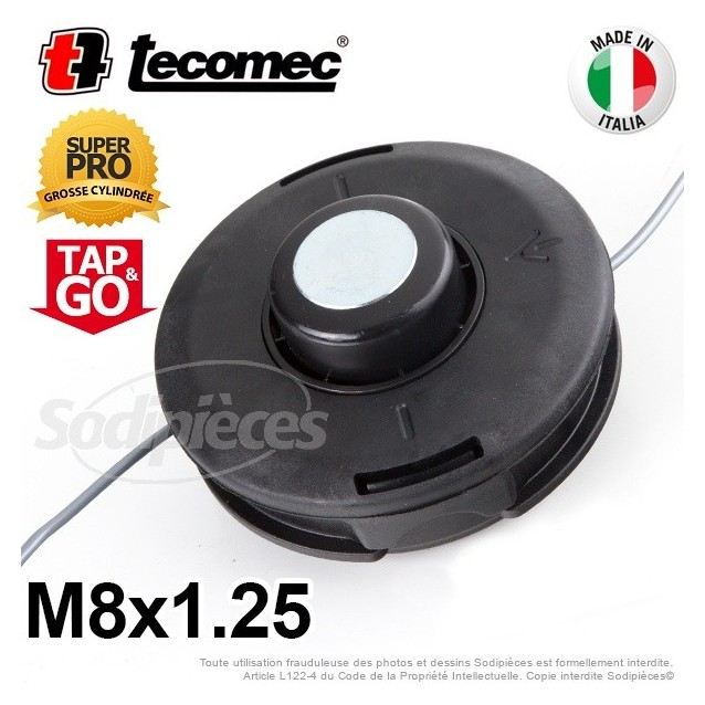 Tête débroussailleuse SuperPro diam. 130 mm. Pour Emak 8x1,25