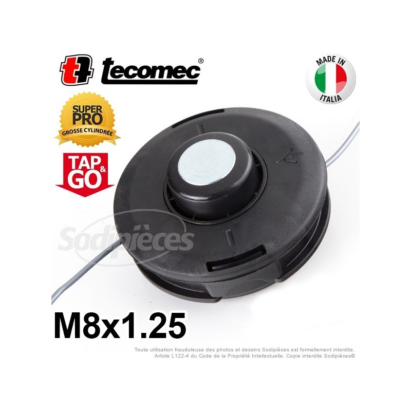 Tête débroussailleuse SuperPro diam. 130 mm. Pour Emak 8x1,25