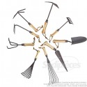 Outils jardin bambou. Pack promo. 9 outils