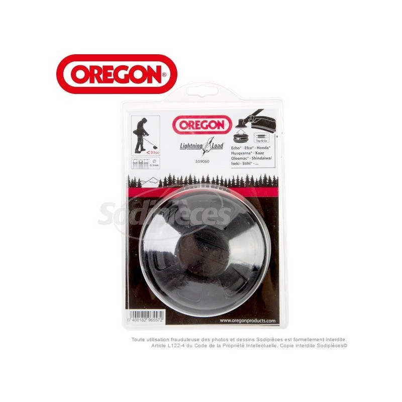  Tête débroussailleusse Orégon Ø 130 mm. Tap and Go