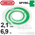 Fil Orégon Spyro. Taille S. 2,1 mm x 6,9 m pour débroussailleuse