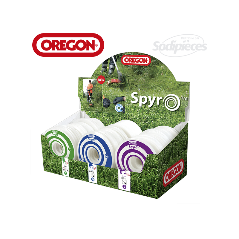 Présentoir fil nylon Orégon Spyro. 50S-50M-50L