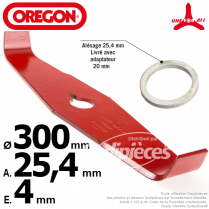 Lame droite spéciale ronce Ø 300 mm Orégon One for All. Ep 4 mm.