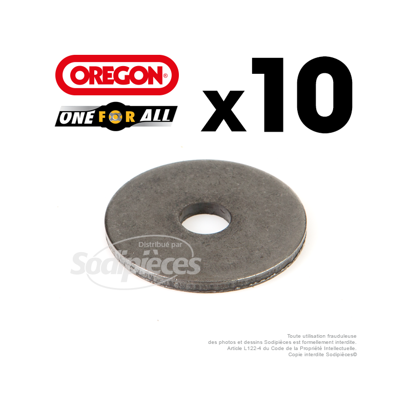 10 rondelles d'adaptation pour lame Orégon One-For-All. 
