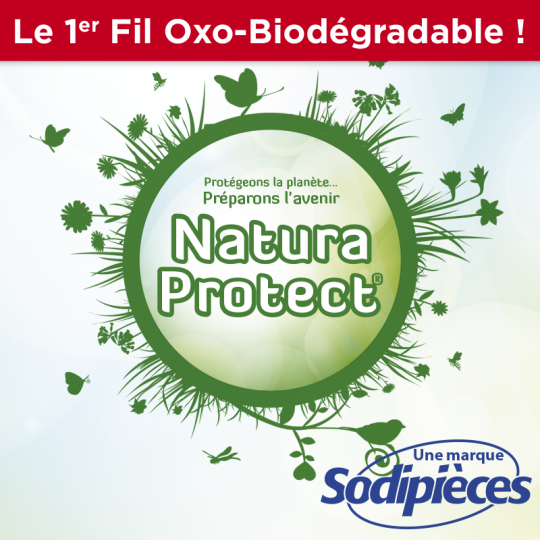 Fil Natura Protect Oxo-biodégradable, coque rond 1,3 mm x 15 m