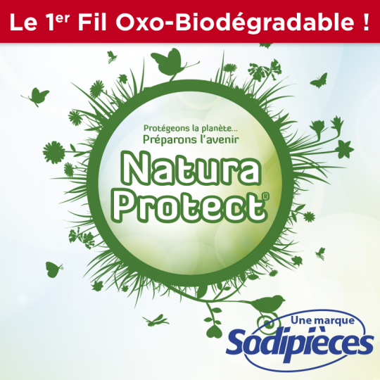Fil Natura Protect Oxo-biodégradable, coque rond 2 mm x 15 m
