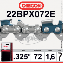 Chaîne tronçonneuse OREGON. 325". 1,6mm. 72 maillons