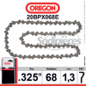 Chaîne tronçonneuse OREGON .325". 1,3 mm. 68 maillons