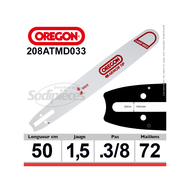 Guide 208ATMD033 OREGON à nez satellite D033