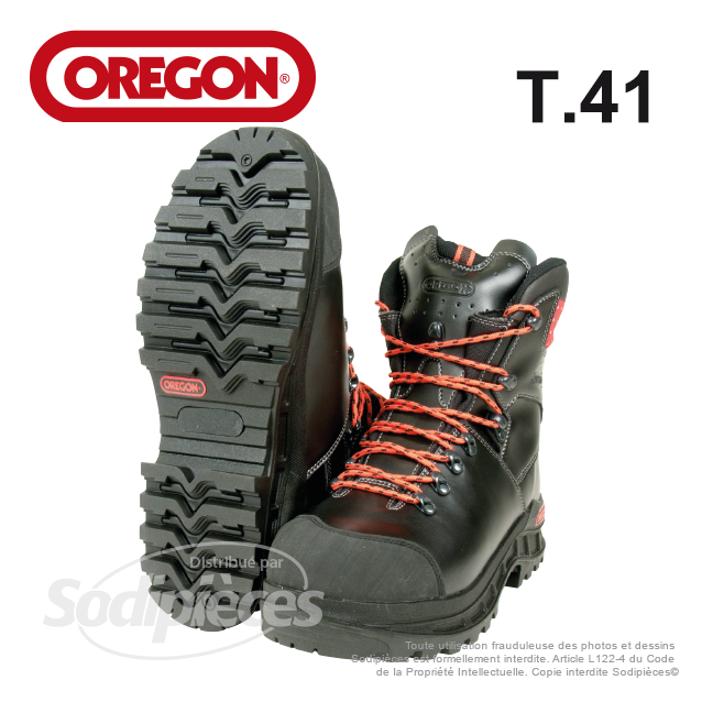 Bottes en cuir WAIPOUA® pour tronçonneuse. T38