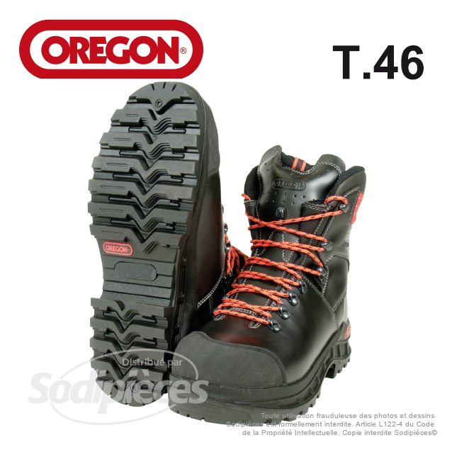 Bottes en cuir WAIPOUA® pour tronçonneuse. T38