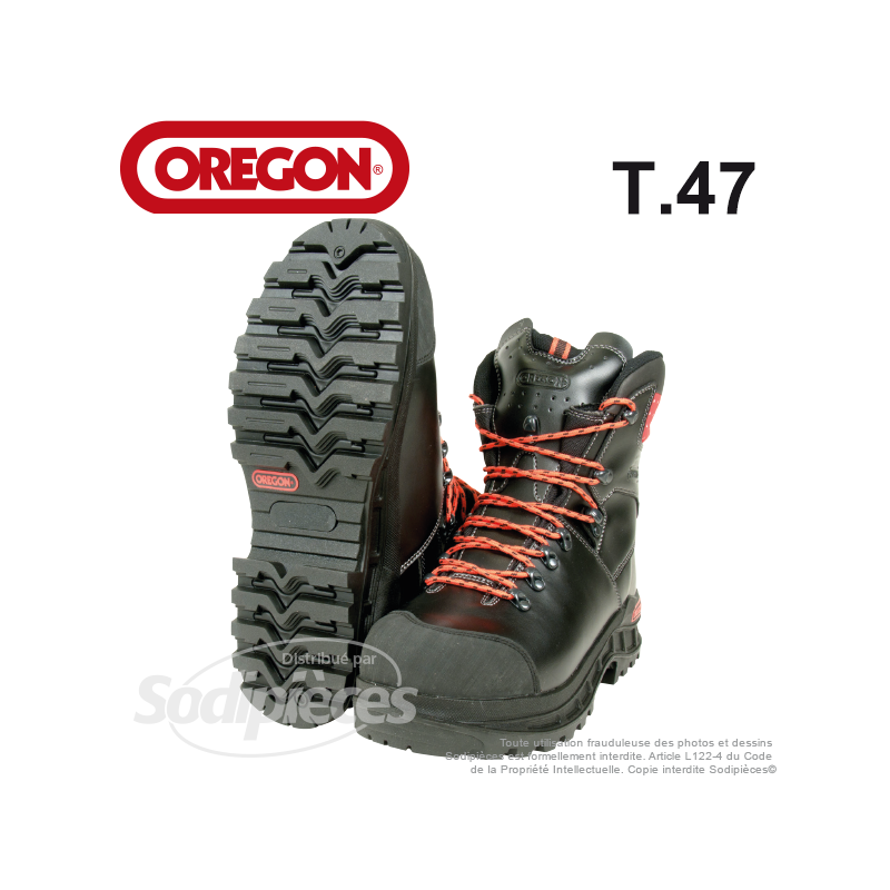 Bottes en cuir WAIPOUA® pour tronçonneuse. T38