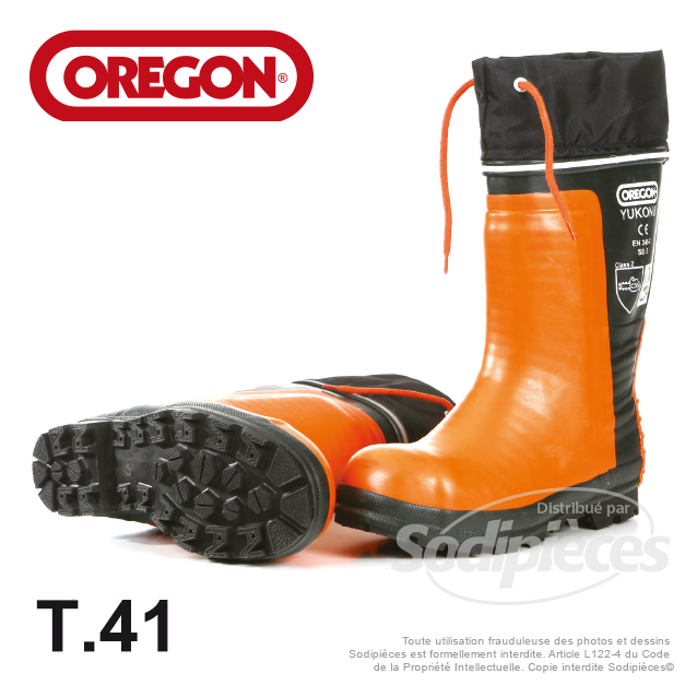 Bottes en caoutchouc Oregon YUKON II pour tronçonneuse. T38