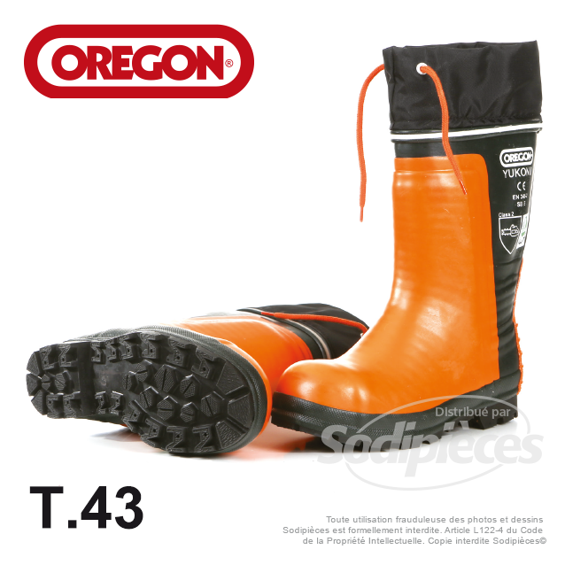 Bottes en caoutchouc Oregon YUKON II pour tronçonneuse. T38