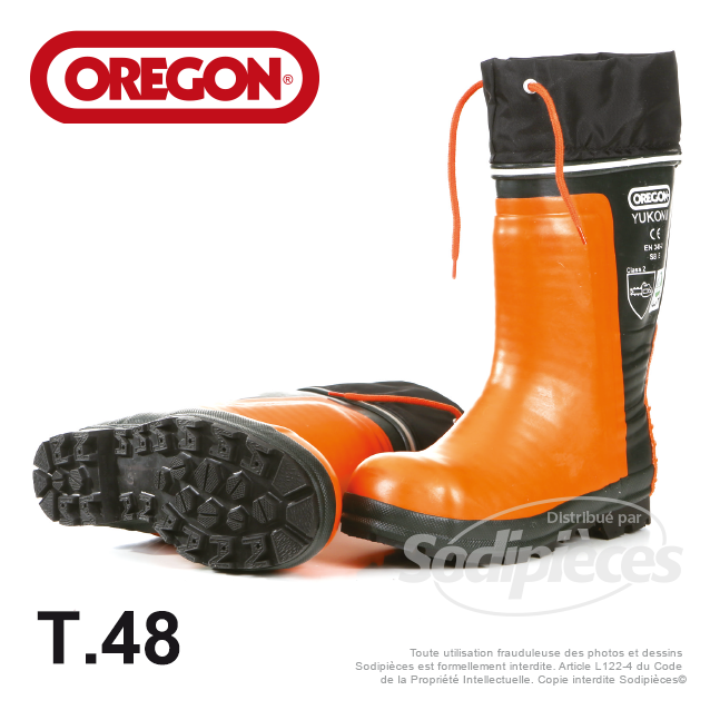 Bottes en caoutchouc Oregon YUKON II pour tronçonneuse. T38