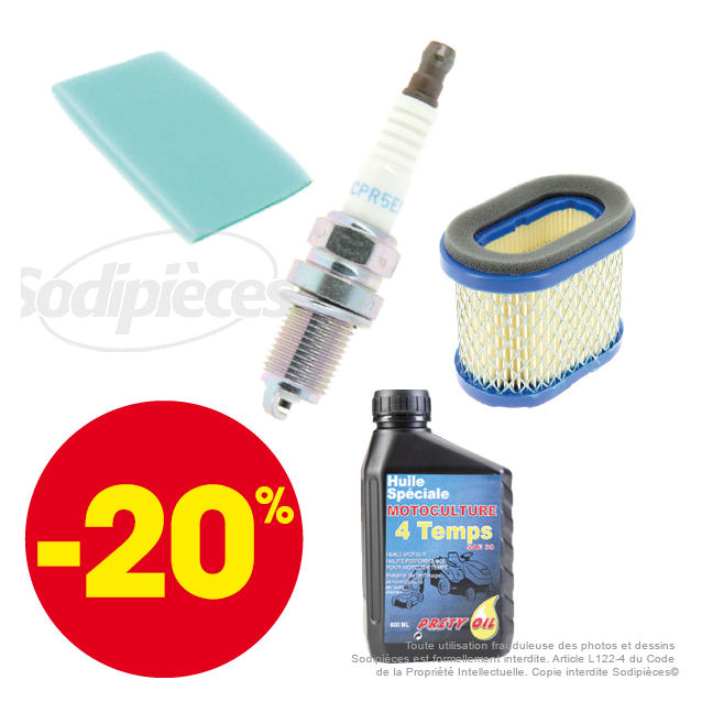 Kit d’entretien complet pour moteurs Briggs & Stratton Intek Vertical 5.5cv à 6.5CV, Intek Pro Horizontal 6.5CV
