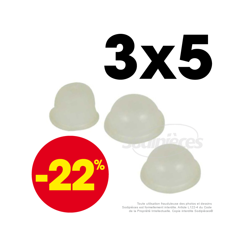 Pompes amorçage pour Walbro. 3x5 exemplaires