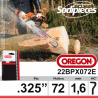 Chaîne 22BPX072E OREGON. 325". 1,6mm. 72 maillons