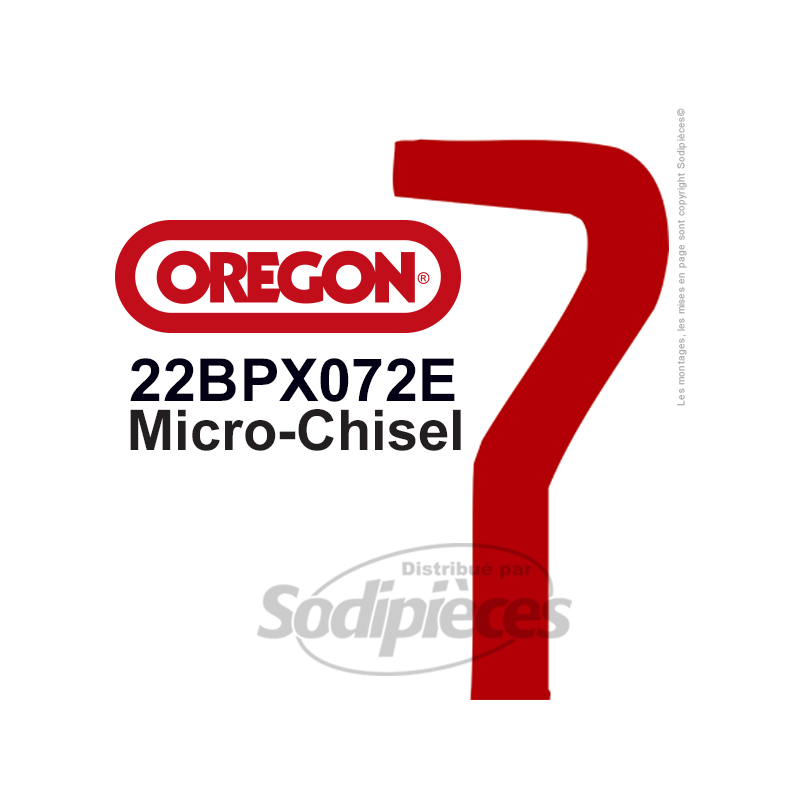 Chaîne 22BPX072E OREGON. 325". 1,6mm. 72 maillons