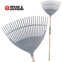 Balai à gazon pro . Polypropylène + manche bois.