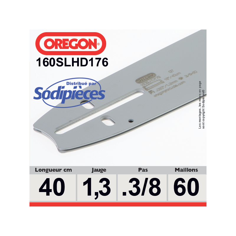 Guide 160SLHD176 OREGON Pro-Lite D176. 40 cm