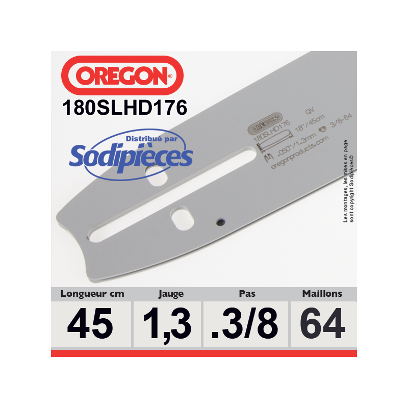 Guide 180SLHD176 OREGON Pro-lite D176. 45 cm