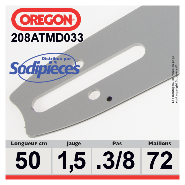 Guide 208ATMD033 OREGON à nez satellite D033