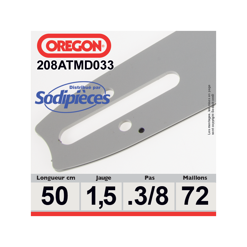 Guide 208ATMD033 OREGON à nez satellite D033