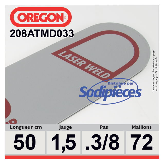 Guide 208ATMD033 OREGON à nez satellite D033