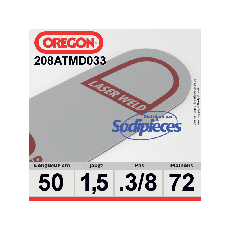 Guide 208ATMD033 OREGON à nez satellite D033