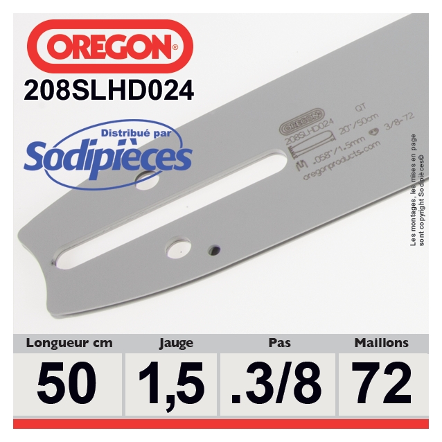 Guide 208SLHD024 OREGON Pro-lite D024. 50 cm