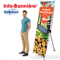 Info-Bannière® Tronçonneuse bâche couleur 2 x 0,8 m