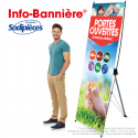 Info-Bannière®  Portes ouvertes bâche couleur 2 x 0,8 m