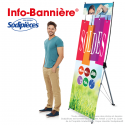 Info-Bannière® Soldes bâche couleur 2 x 0,8 m