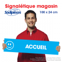 Balisage rayon Accueil Aludibond 1 x 0,24 m