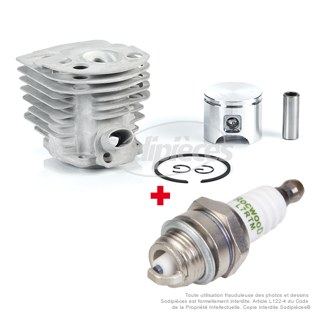 Kit cylindre + bougie pour Husqvarna 55