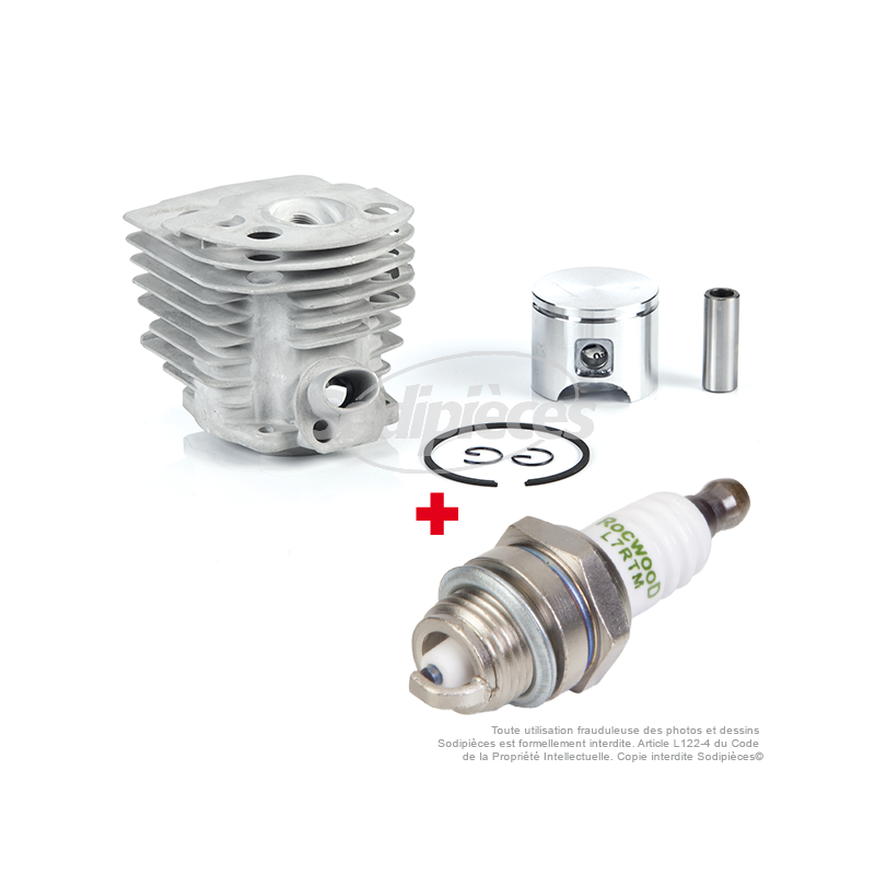 Kit cylindre + bougie pour Husqvarna 55