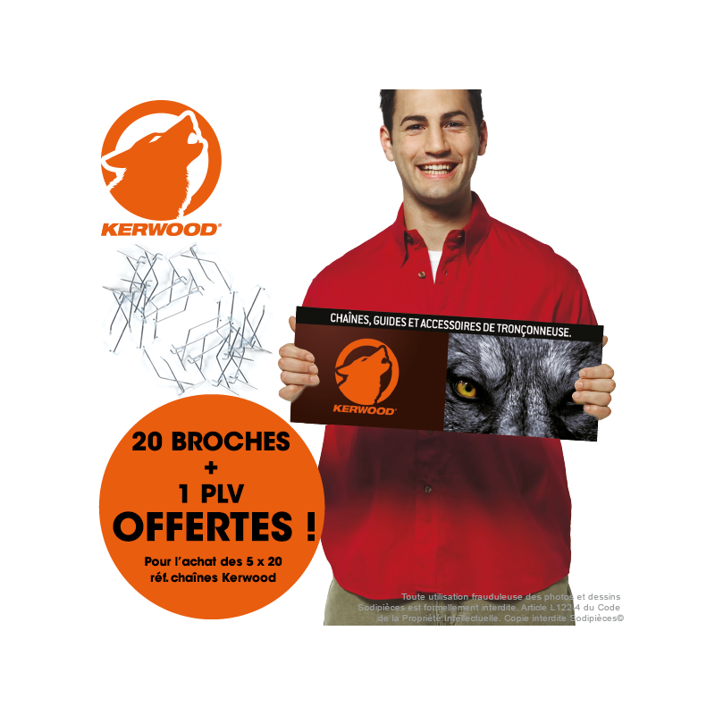 5 x 20 chaînes tronçonneuse KERWOOD