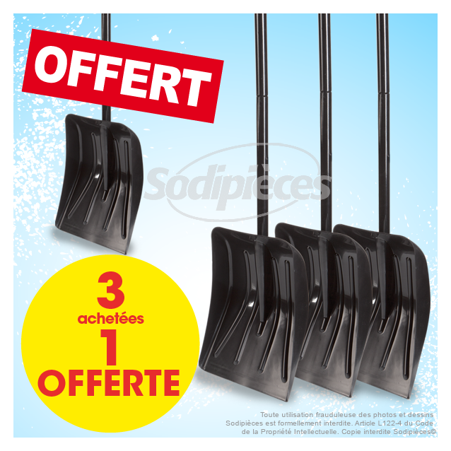 3+1 pelles à neige auto téléscopique