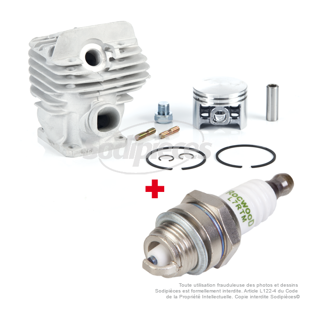 Kit cylindre + bougie pour Stihl 026