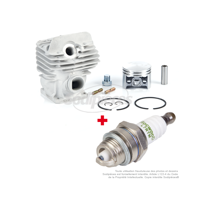 Kit cylindre + bougie pour Stihl 026