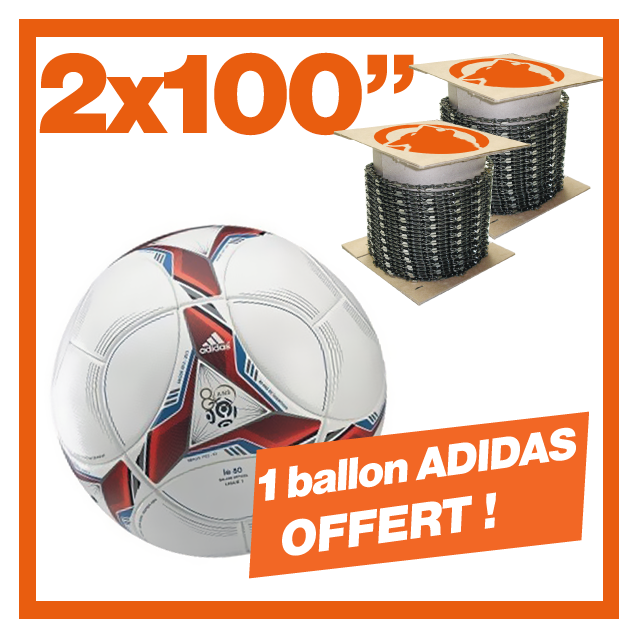2 Chaînes KERWOOD 100". 1 ballon foot Adidas ! 