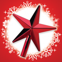 200 à 300€ : 1 flèche de sapin étoile rouge de Noël offerte !