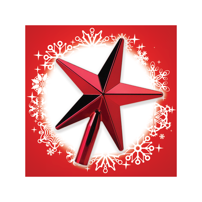 200 à 300€ : 1 flèche de sapin étoile rouge de Noël offerte !