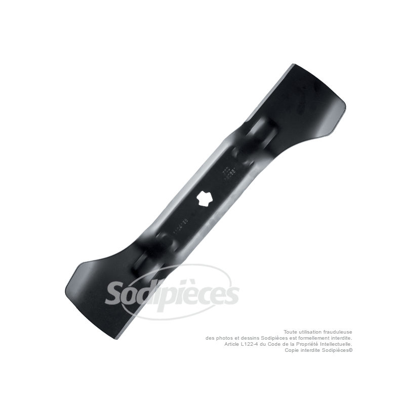 Lame tondeuse 54 cm. Al. étoilé 6 pointes. Pour MTD