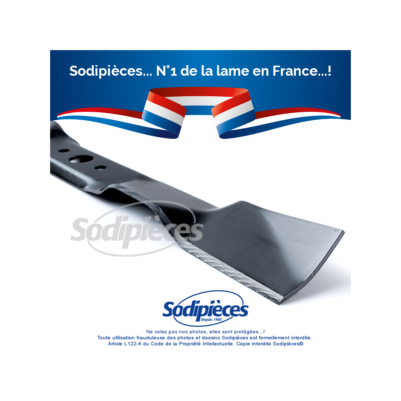 Lame tondeuse 53 cm. Al. 10 mm. Pour Snapper