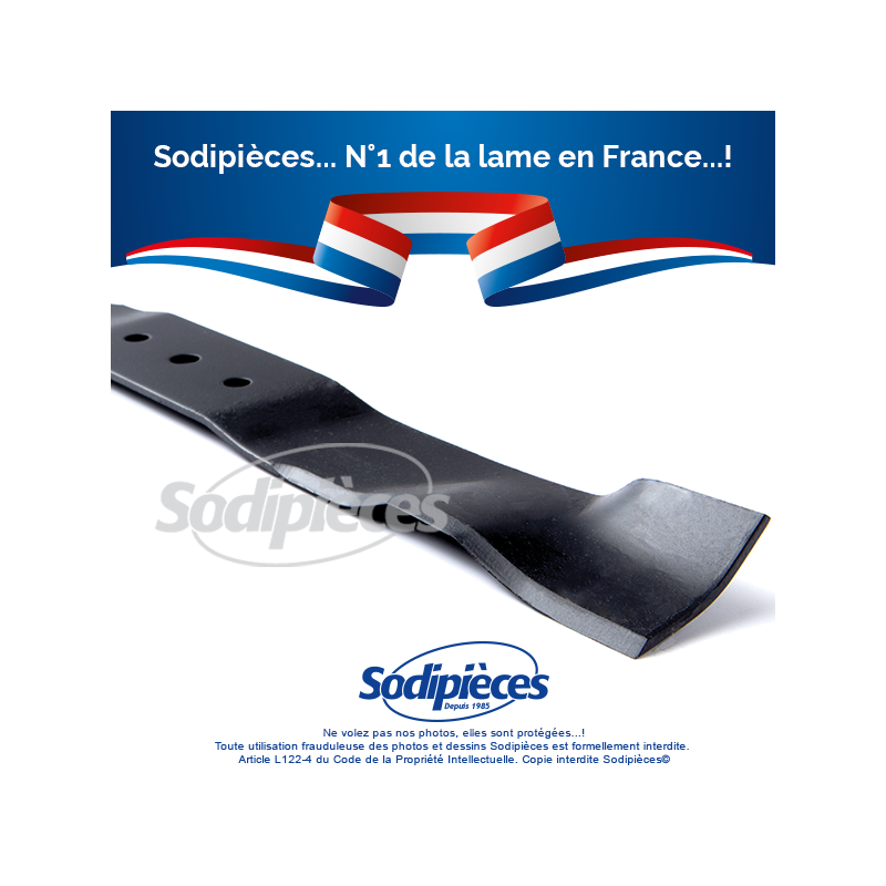 Lame tondeuse 45.7 cm. Al. 10 mm. Pour Oleo Mac