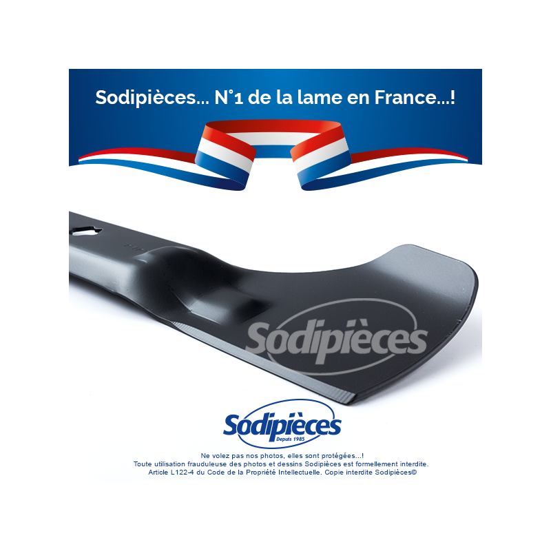 Lame tondeuse 54 cm. Al. étoilé 6 pointes. Pour MTD